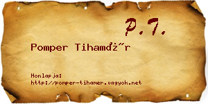 Pomper Tihamér névjegykártya
